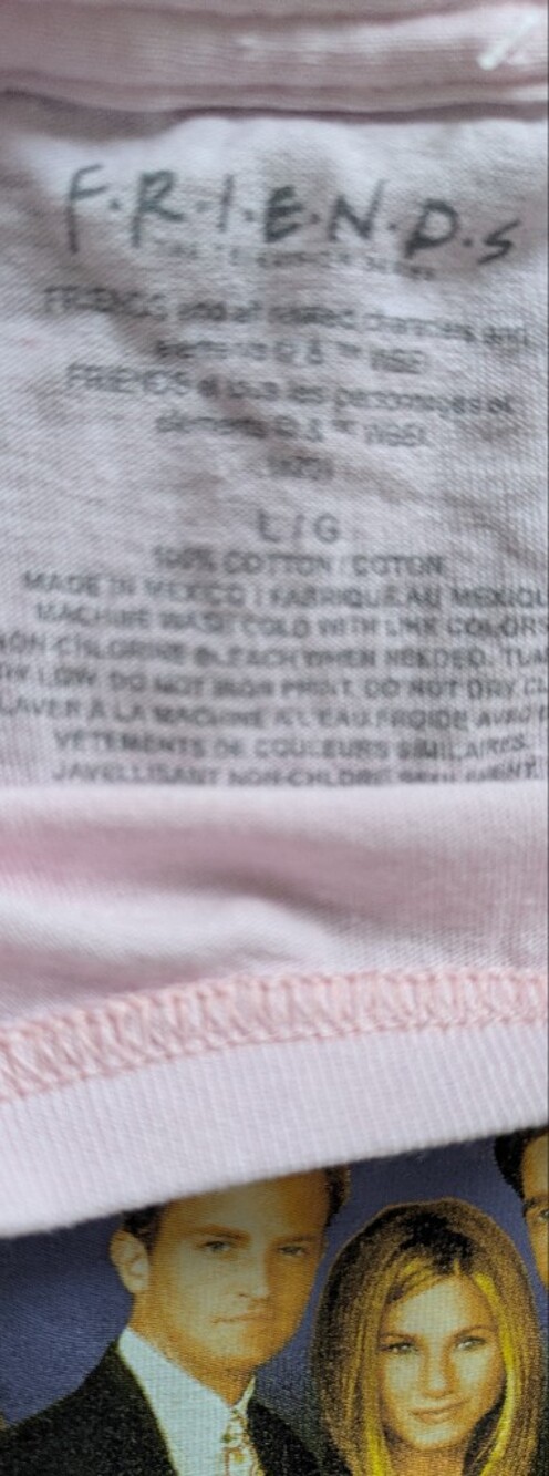 FRIENDS TV Cast Graphic Tee - Light Pink Size L - Picture 4 of 4